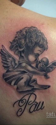 Тату ангел херувим 26.09.2019 №059 -cherub tattoo- tatufoto.com