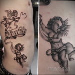 Тату ангел херувим 26.09.2019 №064 -cherub tattoo- tatufoto.com