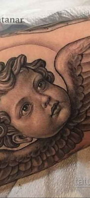 Тату ангел херувим 26.09.2019 №065 -cherub tattoo- tatufoto.com