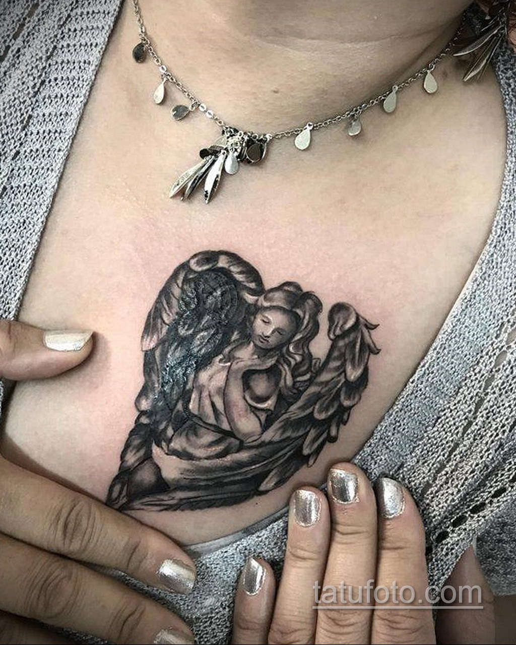 Тату херувим маленький 26.09.2019 №004 -cherub tattoo- tatufoto.com