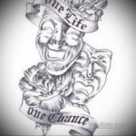 Фото тату маски театральные эскиз 09.09.2019 №008 - tattoo theater masks - tatufoto.com