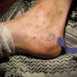Фото тату молния на ноге 14.09.2019 №007 - lightning leg tattoo - tatufoto.com