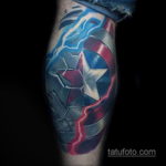 Фото тату молния на ноге 14.09.2019 №013 - lightning leg tattoo - tatufoto.com