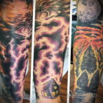 Фото тату молния на руке 14.09.2019 №014 - tattoo lightning on the arm - tatufoto.com
