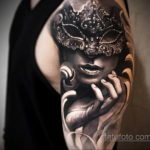 Фото тату театральные маски 09.09.2019 №008 - tattoo theater masks - tatufoto.com