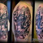 Фото тату театральные маски 09.09.2019 №015 - tattoo theater masks - tatufoto.com