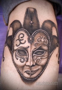 Фото тату театральные маски 09.09.2019 №019 - tattoo theater masks - tatufoto.com