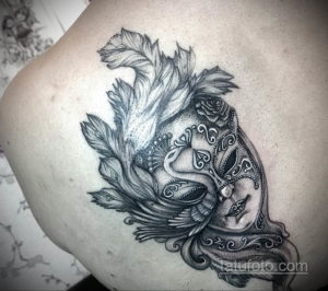 Фото тату театральные маски 09.09.2019 №029 - tattoo theater masks - tatufoto.com