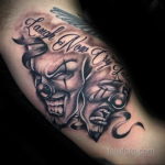 Фото тату театральные маски 09.09.2019 №031 - tattoo theater masks - tatufoto.com