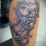 Фото тату театральные маски 09.09.2019 №041 - tattoo theater masks - tatufoto.com