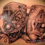 Фото тату театральные маски 09.09.2019 №047 - tattoo theater masks - tatufoto.com
