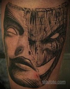 Фото тату театральные маски 09.09.2019 №058 - tattoo theater masks - tatufoto.com