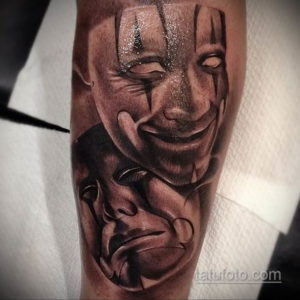 Фото тату театральные маски 09.09.2019 №063 - tattoo theater masks - tatufoto.com