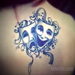 Фото тату театральные маски 09.09.2019 №065 - tattoo theater masks - tatufoto.com
