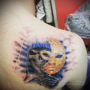 Фото тату театральные маски 09.09.2019 №069 - tattoo theater masks - tatufoto.com