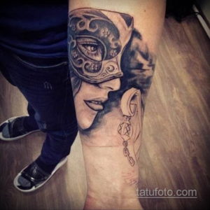 Фото тату театральные маски 09.09.2019 №073 - tattoo theater masks - tatufoto.com