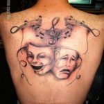 Фото тату театральные маски 09.09.2019 №076 - tattoo theater masks - tatufoto.com
