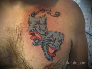 Фото тату театральные маски 09.09.2019 №078 - tattoo theater masks - tatufoto.com