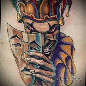 Фото тату театральные маски 09.09.2019 №085 - tattoo theater masks - tatufoto.com