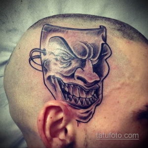 Фото тату театральные маски 09.09.2019 №089 - tattoo theater masks - tatufoto.com