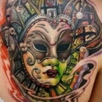 Фото тату театральные маски 09.09.2019 №096 - tattoo theater masks - tatufoto.com
