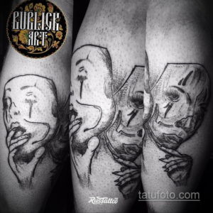 Фото тату театральные маски 09.09.2019 №102 - tattoo theater masks - tatufoto.com