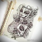 Фото тату театральные маски 09.09.2019 №108 - tattoo theater masks - tatufoto.com