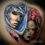 Фото тату театральные маски 09.09.2019 №118 - tattoo theater masks - tatufoto.com