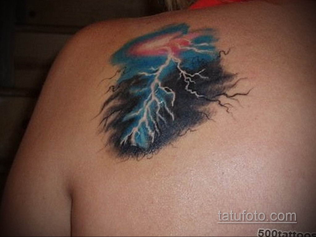 Фото черная молния тату 14.09.2019 №005 - black lightning tattoo - tatufoto.com