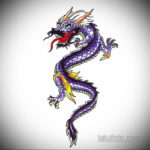 дракон тату эскиз цветной 16.09.2019 №024 - dragon tattoo sketch color - tatufoto.com