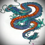 дракон тату эскиз цветной 16.09.2019 №031 - dragon tattoo sketch color - tatufoto.com