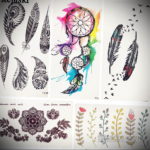 ловец снов тату эскизы цветные 16.09.2019 №005 - dreamcatcher tattoo sket - tatufoto.com