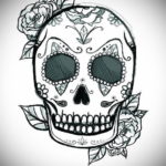 маленький череп тату эскиз 17.09.2019 №005 - small skull tattoo sketch - tatufoto.com