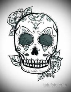 маленький череп тату эскиз 17.09.2019 №005 - small skull tattoo sketch - tatufoto.com