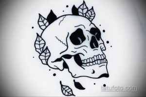 маленький череп тату эскиз 17.09.2019 №009 - small skull tattoo sketch - tatufoto.com