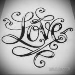 надпись love тату эскиз 14.09.2019 №002 - lettering love tattoo sketch - tatufoto.com