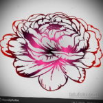 пионы цветные эскиз тату 16.09.2019 №009 - peonies colored sketch tattoo - tatufoto.com