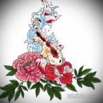 пионы цветные эскиз тату 16.09.2019 №010 - peonies colored sketch tattoo - tatufoto.com
