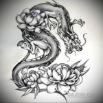 тату дракона женские эскиз 14.09.2019 №002 - dragon tattoo female sketche - tatufoto.com