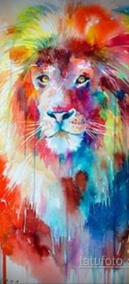тату лев цветной эскизы 16.09.2019 №002 — lion tattoo color sketches — tatufoto.com