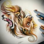 тату лев цветной эскизы 16.09.2019 №005 - lion tattoo color sketches - tatufoto.com