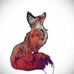 тату лиса эскизы цветные 16.09.2019 №004 - fox tattoo sketches colored - tatufoto.com