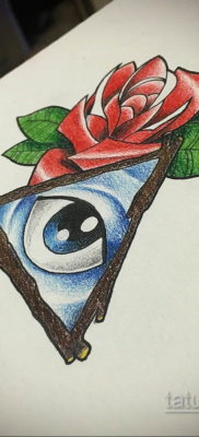 тату роза эскиз цветной 16.09.2019 №009 — tattoo rose sketch colored — tatufoto.com