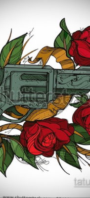 тату роза эскиз цветной 16.09.2019 №011 — tattoo rose sketch colored — tatufoto.com