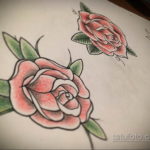 тату роза эскиз цветной 16.09.2019 №018 - tattoo rose sketch colored - tatufoto.com