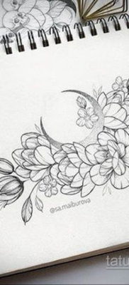 тату цветок женский эскиз 14.09.2019 №009 — tattoo flower female sketch — tatufoto.com
