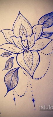 тату цветок женский эскиз 14.09.2019 №011 — tattoo flower female sketch — tatufoto.com