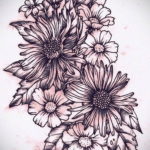 тату цветок женский эскиз 14.09.2019 №016 - tattoo flower female sketch - tatufoto.com