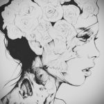 тату цветок женский эскиз 14.09.2019 №036 - tattoo flower female sketch - tatufoto.com