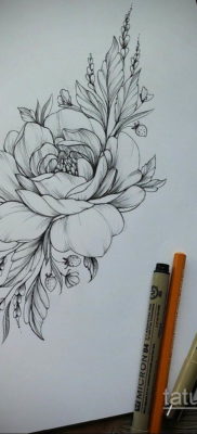тату цветок женский эскиз 14.09.2019 №043 — tattoo flower female sketch — tatufoto.com